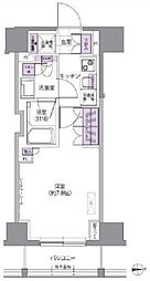 IVYWEST 1Kの間取図画像