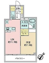 セルディーナ 1LDKの間取図画像