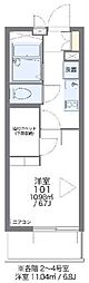 レオパレス氷川 1Kの間取図画像