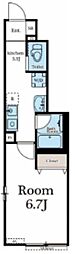 ロレーヌ 1Kの間取図画像