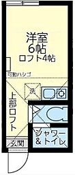 ユナイト横浜シェイクスピアの夢 ワンルームの間取図画像