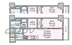 足立区西新井栄町3丁目マンション 1SLDKの間取図画像
