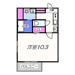 フジパレス堺東1番館 1Kの間取図画像