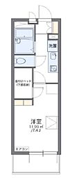リバーアイランド 1Kの間取図画像