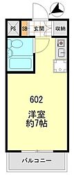 ライオンズマンション西新宿第7 ワンルームの間取図画像