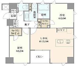 ＧＲＥＥＮ ＰＡＲＫ千代田淡路町 3階2LDKの間取り