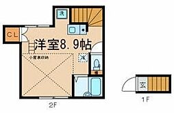 アペックス下高井戸II 2階ワンルームの間取り