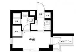 京急本線 新馬場駅 徒歩6分の賃貸マンション 3階1Kの間取り
