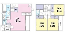 Belle Leadユリダイ 1階3LDKの間取り