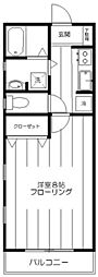 ハイツアゼリア 1Kの間取図画像