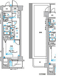DIPS西新井 1Kの間取図画像