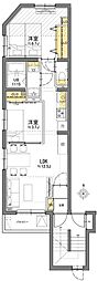タスキリシェス新中野 2LDKの間取図画像