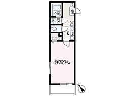 Ｆｅｒｔｉｌｉｓみずほ台 2階1Kの間取り