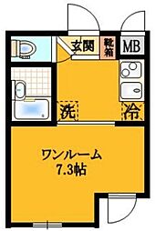 REAL新中野 ワンルームの間取図画像