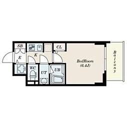 神戸高速東西線 西元町駅 徒歩1分の賃貸マンション 3階1Kの間取り