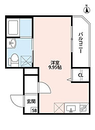 JR大阪環状線 大正駅 徒歩7分の賃貸アパート 1階1Kの間取り