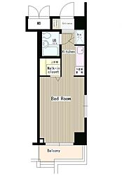 松本ビル 2階ワンルームの間取り