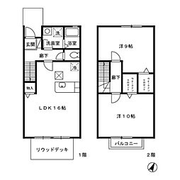 ローズコート真光寺 2LDKの間取り