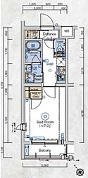 ジェノヴィア立川 1Kの間取図画像