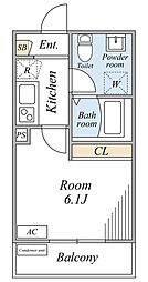 (仮称)埼玉県飯能市栄町1丁目 1Kの間取図画像
