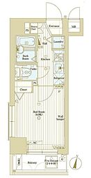 グラントゥルース上落合 1Kの間取図画像