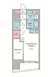 RESIDIA亀戸プレイス 1LDKの間取図画像