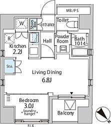 イル　ジラソーレ 4階1DKの間取り