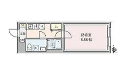 ラシクラス野方 1Kの間取図画像