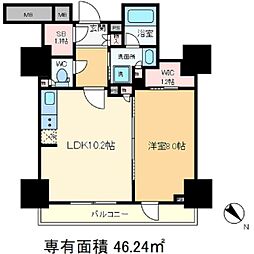 パークアクシス滝野川ラブリーズ 1LDKの間取図画像