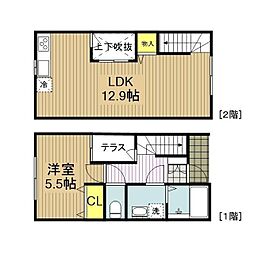 Maisonnette park 篠崎駅　Ａ棟 2階1LDKの間取り