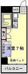 シェトワ桶川 ワンルームの間取図画像