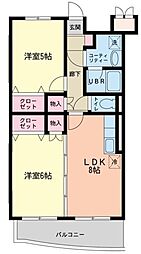 レーヴサンティール 2階