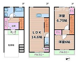 ヴィクトワール・テラス東三国 2LDKの間取り