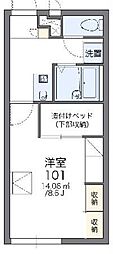 レオパレスブライト 1Kの間取図画像