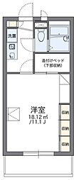 レオパレスプリエ 1Kの間取図画像