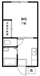 ハイツグリーンヒル1 1Kの間取図画像