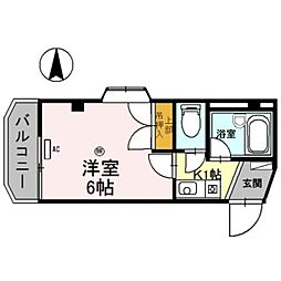 JR紀勢本線 宮前駅 徒歩5分の賃貸アパート 7階1Kの間取り