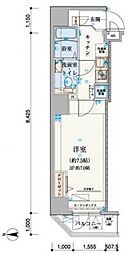 リヴシティ上野入谷 1Kの間取図画像
