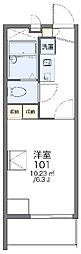 レオパレスMASA94 1Kの間取図画像