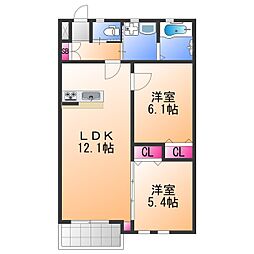 間取図画像 2LDK