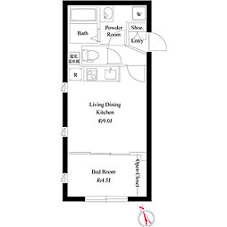 CASAPLAZA新小岩 1LDKの間取図画像