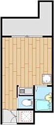 朝日プラザ新大阪 ワンルームの間取図画像