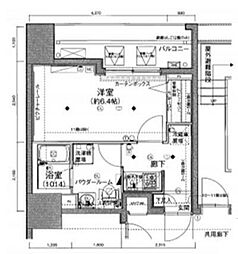 メインステージ住吉 6階1Kの間取り