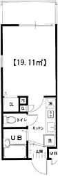 フラワーヒルズ 1Kの間取図画像