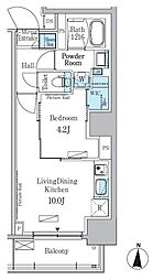 パークアクシス錦糸公園 4階1LDKの間取り