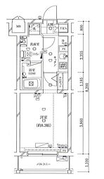 ガリシアレジデンス目黒本町 2階1Kの間取り