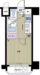 フェニックス幡ヶ谷壱番館 11階1Kの間取り