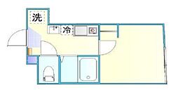 ベーネ平井 1階1Kの間取り