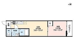 立川セイワレジデンスII 1LDKの間取図画像