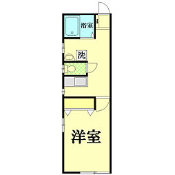 ヴィラ六角橋2 1Kの間取図画像